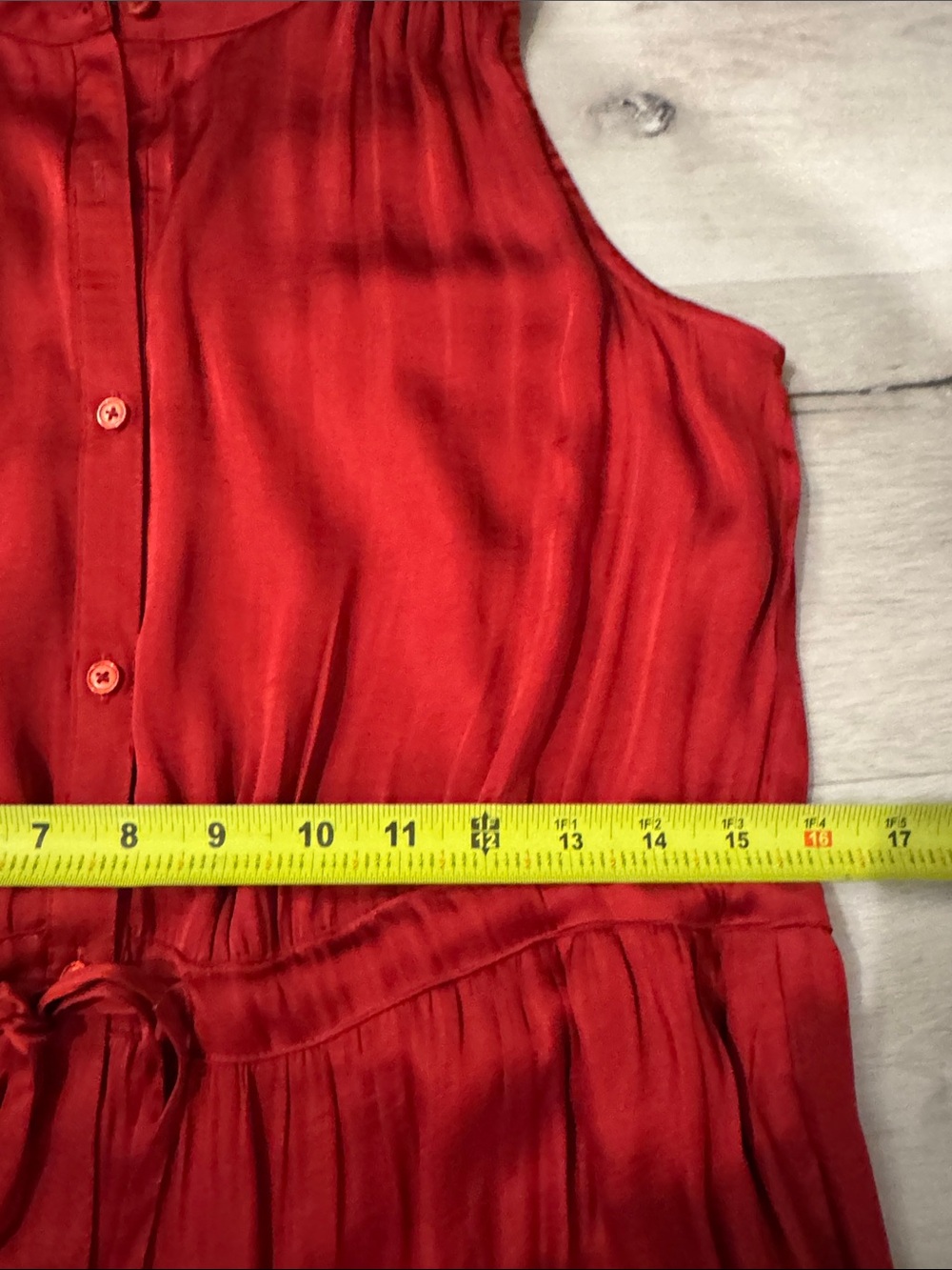 Banana Republic Sleeveless lined Button-Front Maxi Dress in Deep Red - Picture 9 of 10